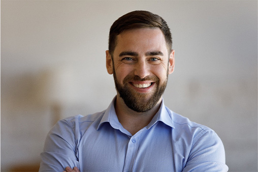 Man smiling after Invisalign in York, PA