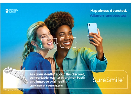 Women with SureSmile in York taking a selfie