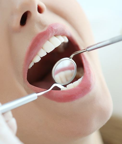 Patient receiving periodontal therapy for gum disease